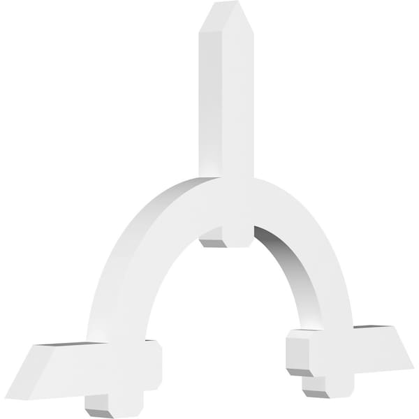 Ekena Millwork Ericson Architectural Grade PVC Gable Bracket, 72"W x 48"H x 4"D x 6"F, 16/12 Pitch GBP072X48X0406ERI00 - main